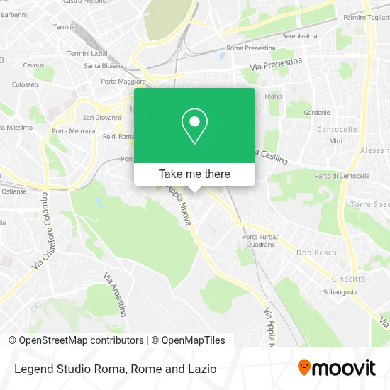 Legend Studio Roma map
