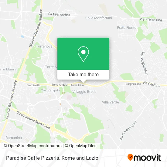 Paradise Caffe Pizzeria map