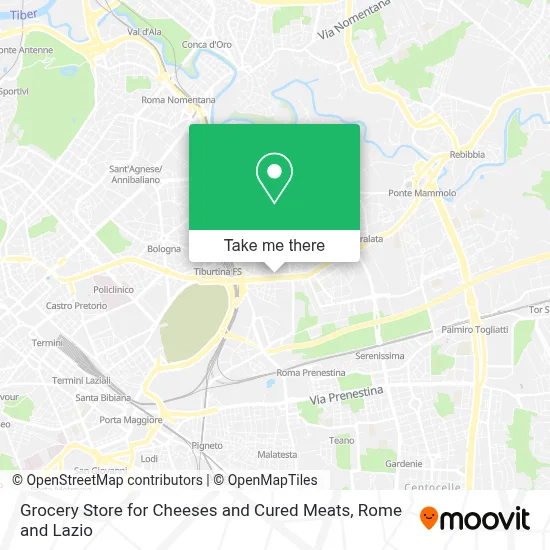 Grocery Store for Cheeses and Cured Meats map