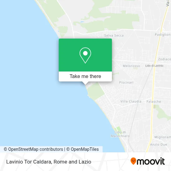 Lavinio Tor Caldara map