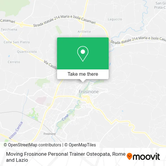 Moving Frosinone Personal Trainer Osteopata map