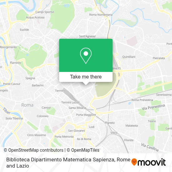 Biblioteca Dipartimento Matematica  Sapienza map