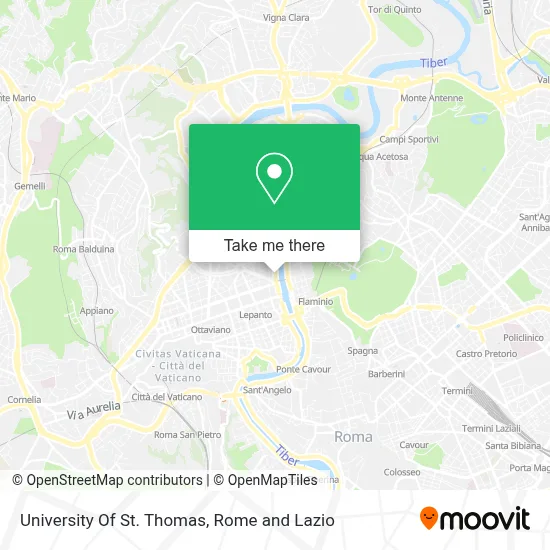 University Of St. Thomas map