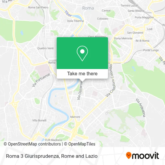 Roma 3 Giurisprudenza map