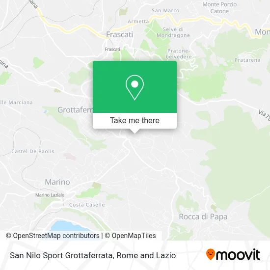 San Nilo Sport Grottaferrata map