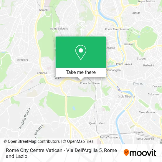 Rome City Centre Vatican - Via Dell'Argilla 5 map