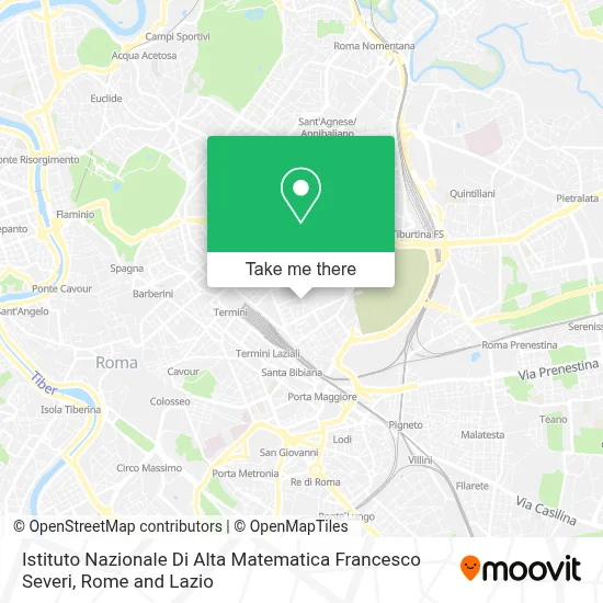 Istituto Nazionale Di Alta Matematica Francesco Severi map