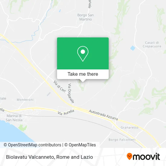 Biolavatu Valcanneto map