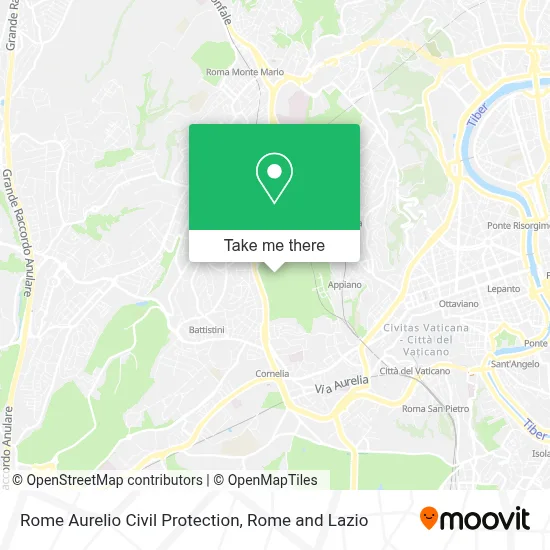 Rome Aurelio Civil Protection map