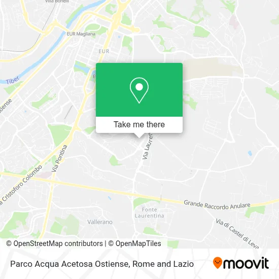 Parco Acqua Acetosa Ostiense map