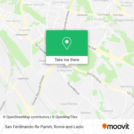 San Ferdinando Re Parish map