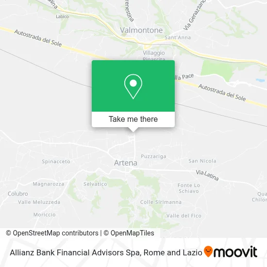 Allianz Bank Financial Advisors Spa map
