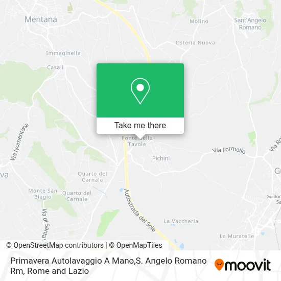 Primavera Autolavaggio A Mano,S. Angelo Romano Rm map