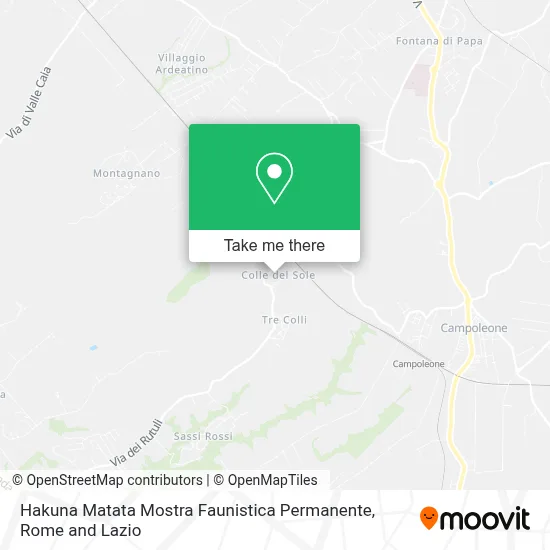 Hakuna Matata Mostra Faunistica Permanente map