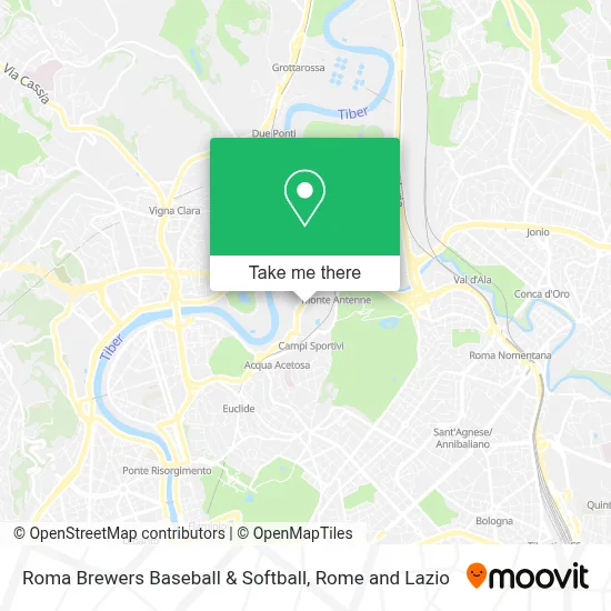 Roma Brewers Baseball & Softball map