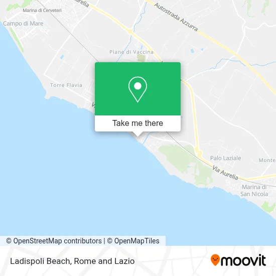 Ladispoli Beach map
