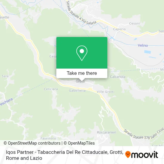 Iqos Partner - Tabaccheria Del Re Cittaducale, Grotti map
