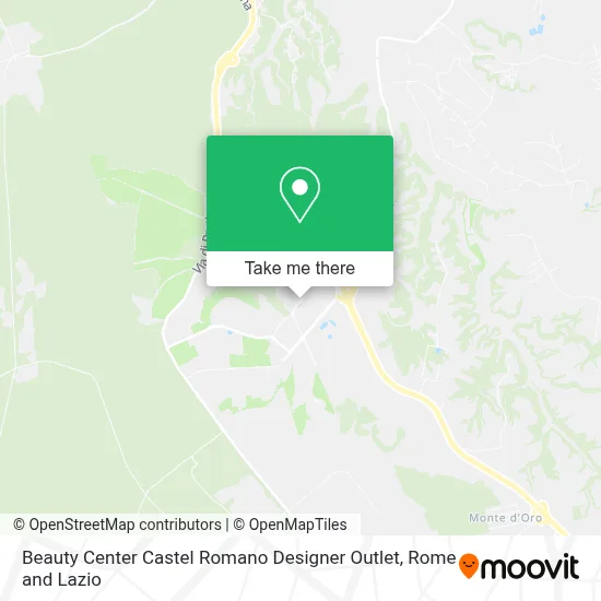 Beauty Center Castel Romano Designer Outlet map