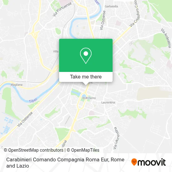 Carabinieri Comando Compagnia Roma Eur map