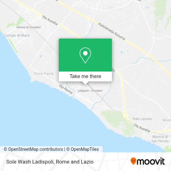 Sole Wash Ladispoli map
