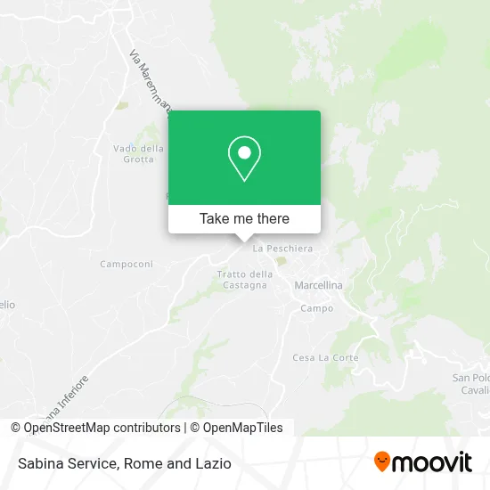 Sabina Service map