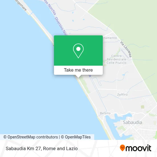 Sabaudia Km 27 map