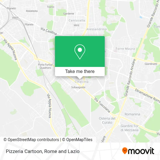 Pizzeria Cartoon map