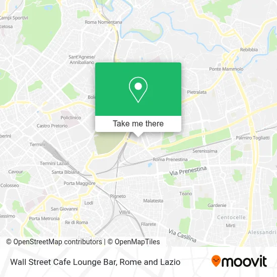 Wall Street Cafe Lounge Bar map