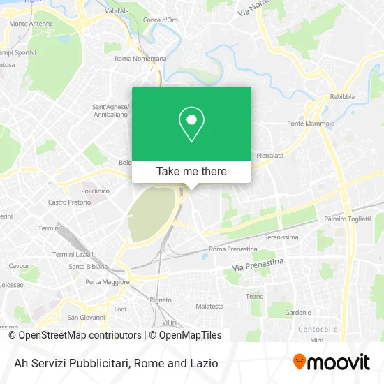 Ah Servizi Pubblicitari map