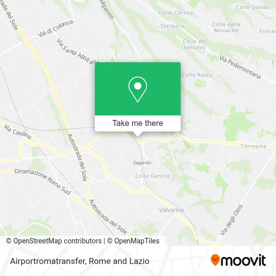 Airportromatransfer map