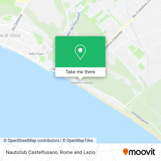 Nauticlub Castelfusano map