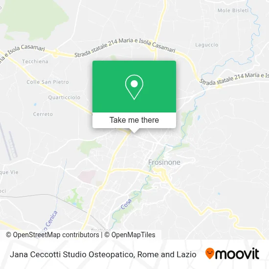 Jana Ceccotti Studio Osteopatico map