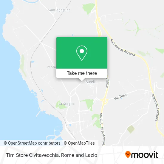 Tim Store Civitavecchia map