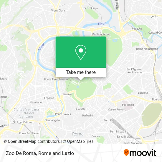 Zoo De Roma map
