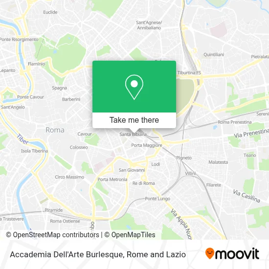 Accademia Dell'Arte Burlesque map