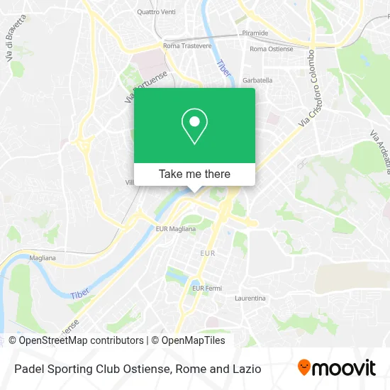 Padel Sporting Club Ostiense map