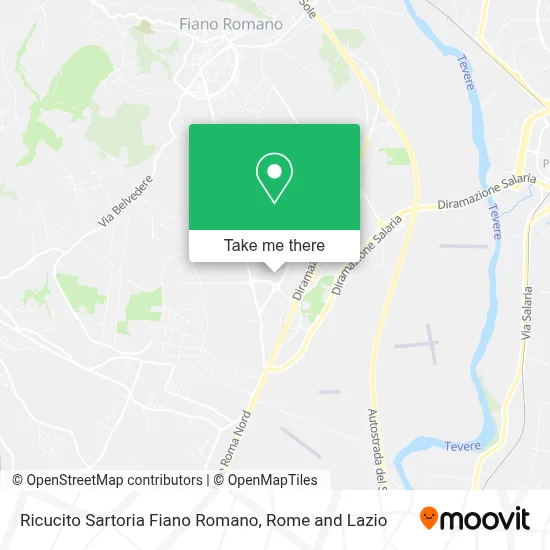 Ricucito Sartoria Fiano Romano map