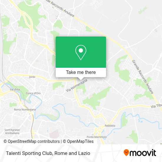Talenti Sporting Club map