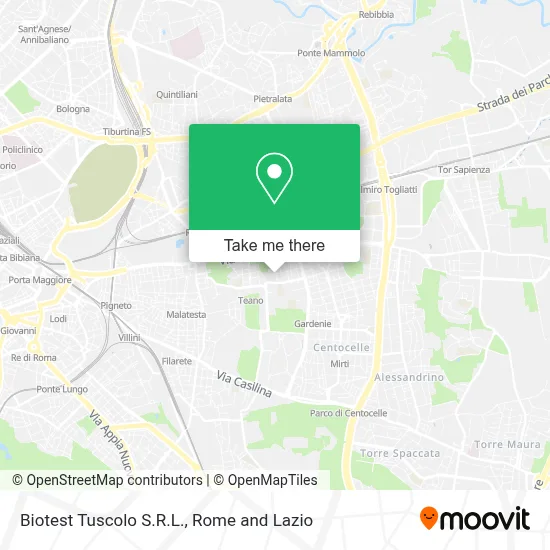 Biotest Tuscolo S.R.L. map