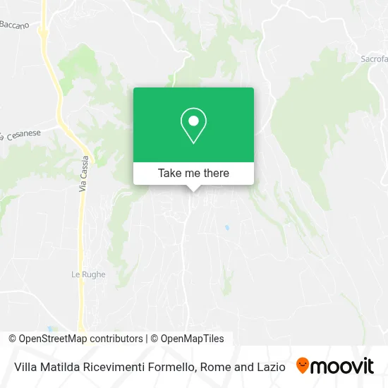 Villa Matilda Ricevimenti Formello map
