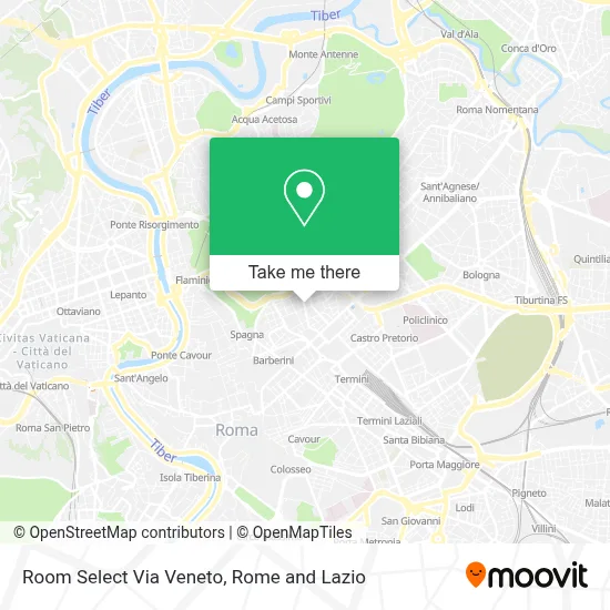 Room Select Via Veneto map