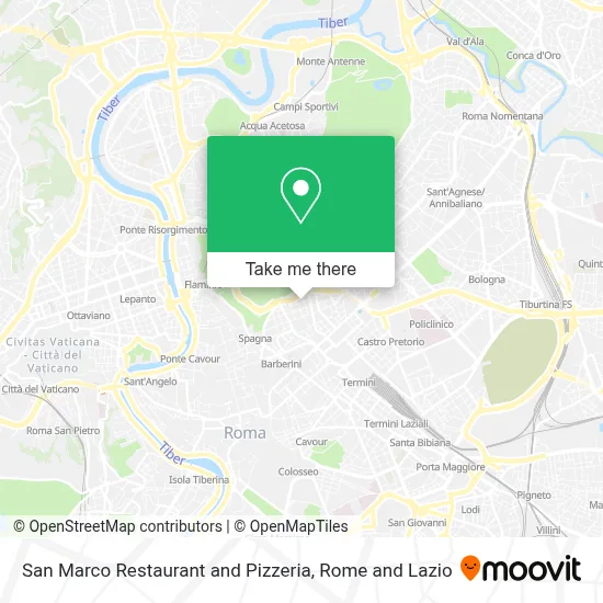 San Marco Restaurant and Pizzeria map