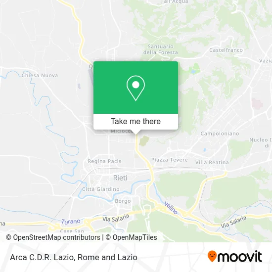 Arca C.D.R. Lazio map