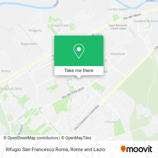 Rifugio San Francesco Roma map