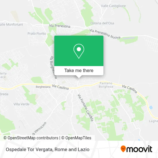 Ospedale Tor Vergata map