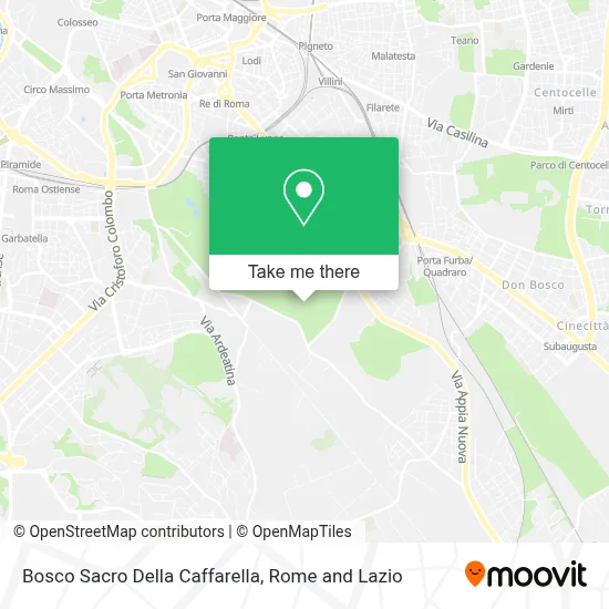 Bosco Sacro Della Caffarella map