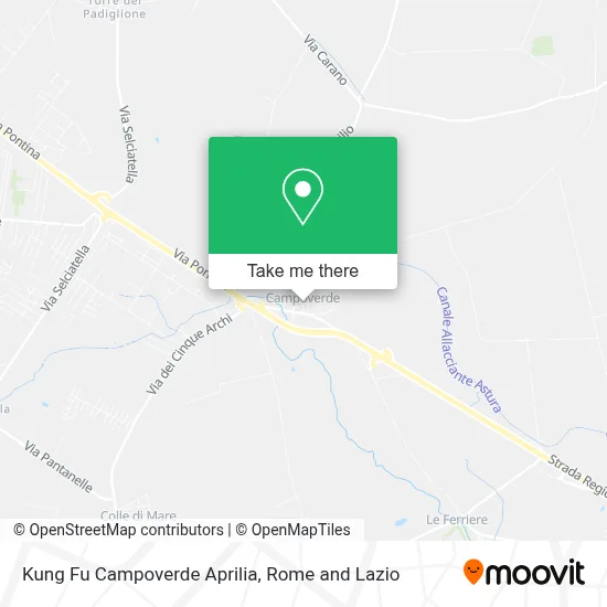 Kung Fu Campoverde Aprilia map