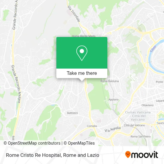 Rome Cristo Re Hospital map