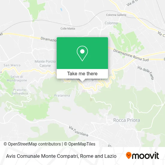 Avis Comunale Monte Compatri map