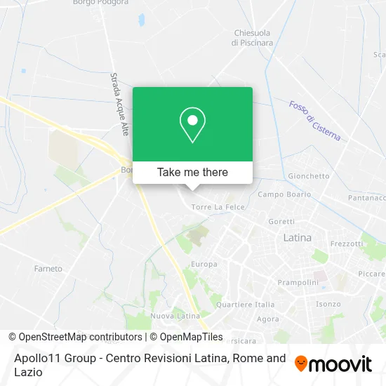 Apollo11 Group - Centro Revisioni Latina map